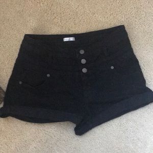 Target  Black Button Jean Shorts